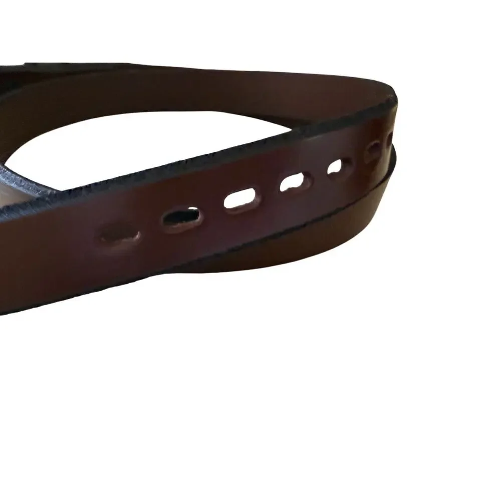 Basic Genuine Leather Dark Brown Belt